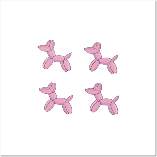 Pink balloon dogs Posters and Art
